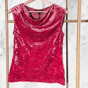 DKNY ROSE VELVET TOP